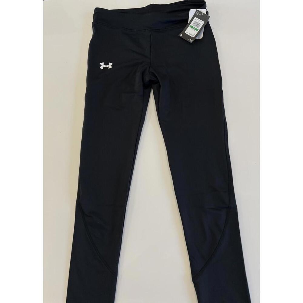 Under Armour $40 Pants Girls YLG Black Armour Fleece Ankle Legging - Picture 2 of 3